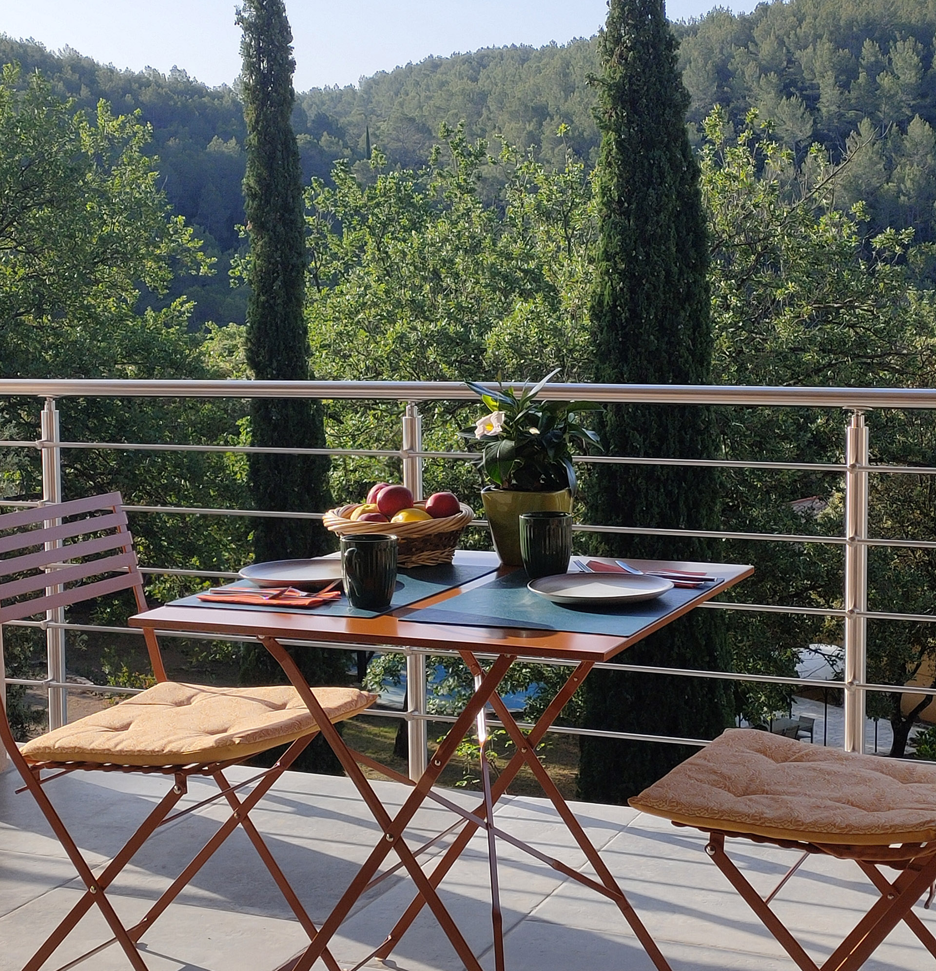 PETITE TERRASSE CHAMBRE - Les Hauts du Peireguier - Chambres d'hotes à la Motte